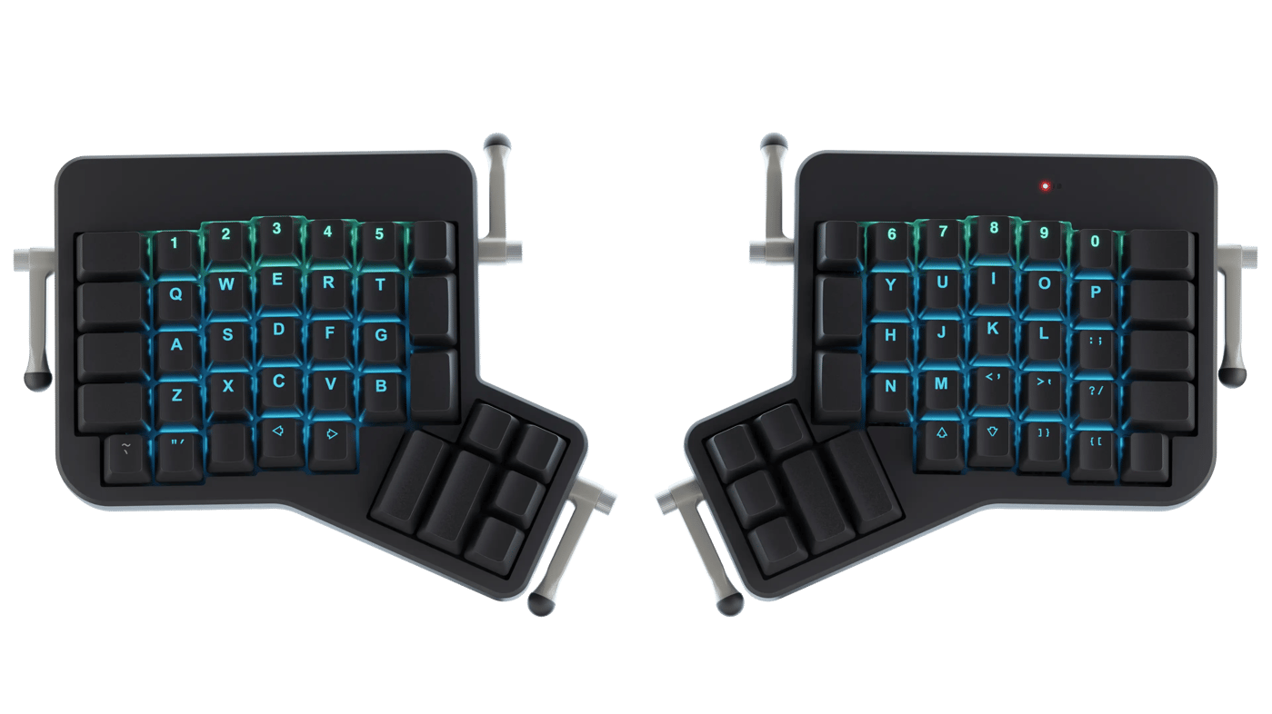 Black Ergodox EZ with Tilt Kit