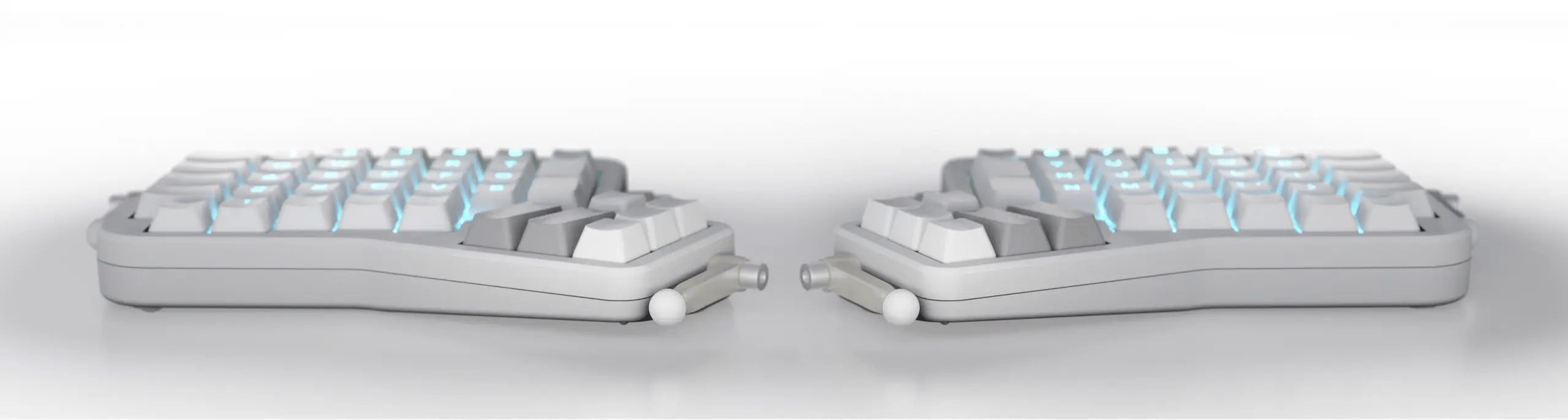 Ergodox EZ flat on a table