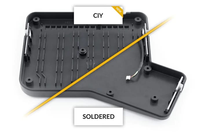 Updated bottom case of an Ergodox-EZ