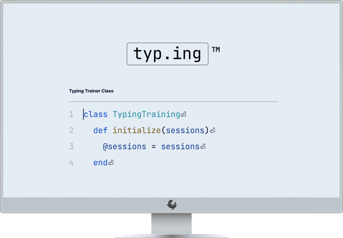 Monitor showing the live training page